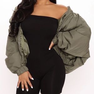 Fashion Nova Puffer Bomber Jacket